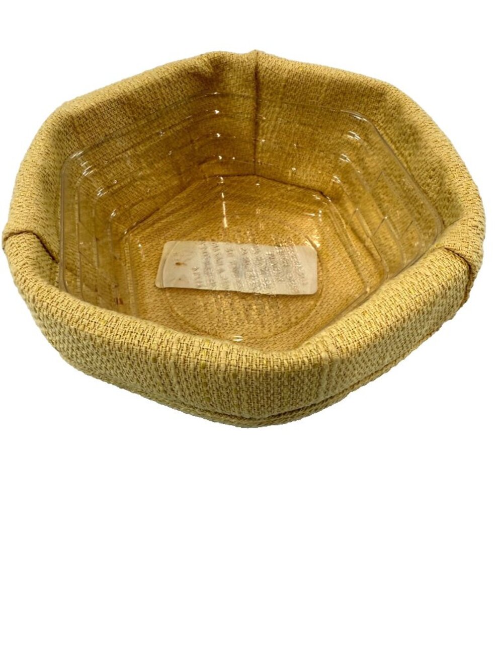 2001 Longaberger Sage Basket w/Tan Liner & Protector 5.75"L x 5.5"W x 2.5"H